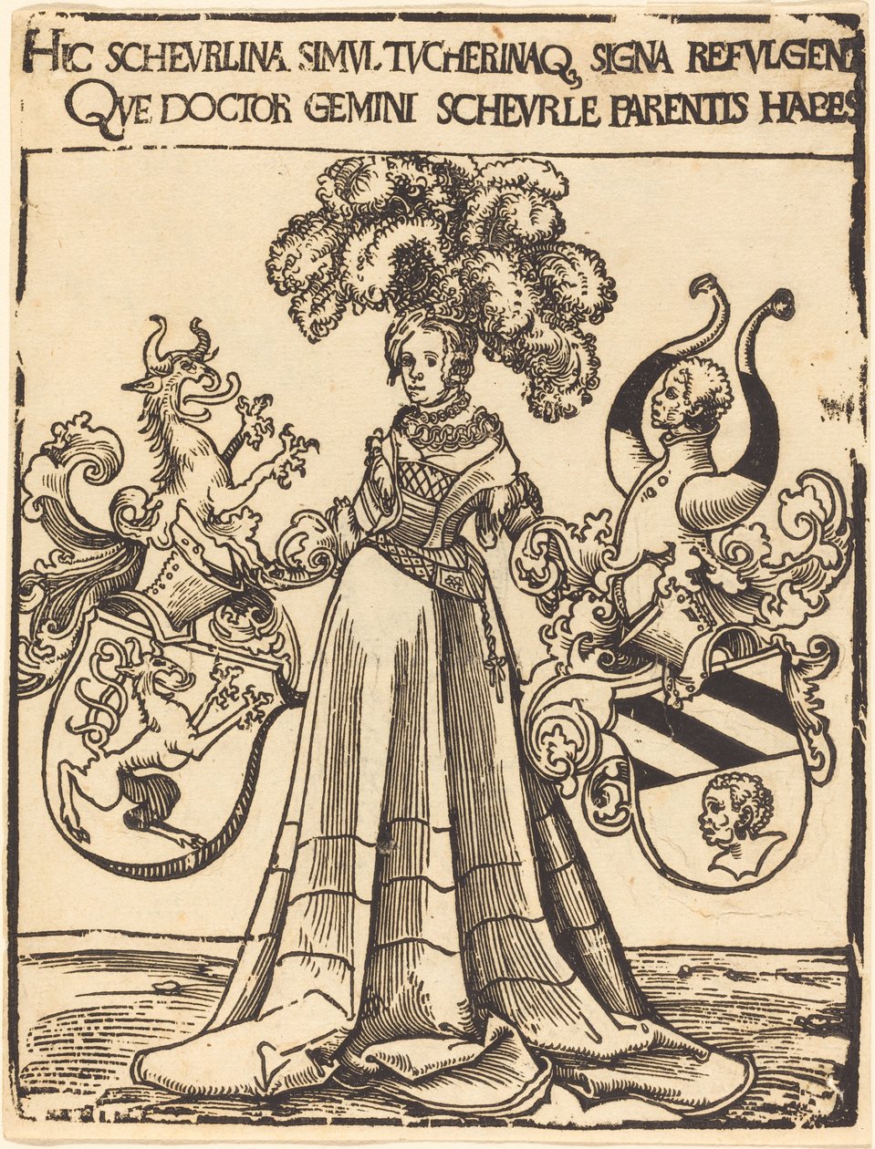 Scheurl ve Tucher Bookplate by Lucas Cranach the Elder