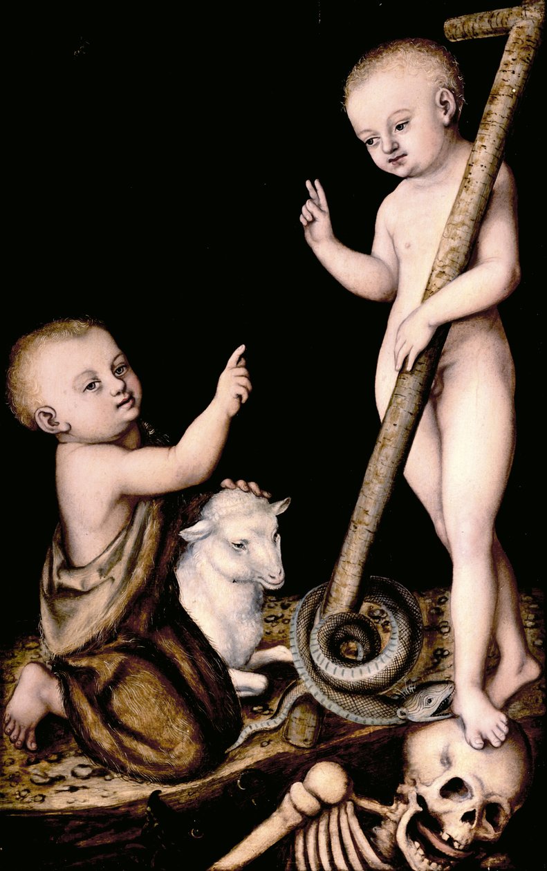 Çocuklar Olarak Mesih ve Vaftizci Yahya, c.1535 by Lucas Cranach the Elder