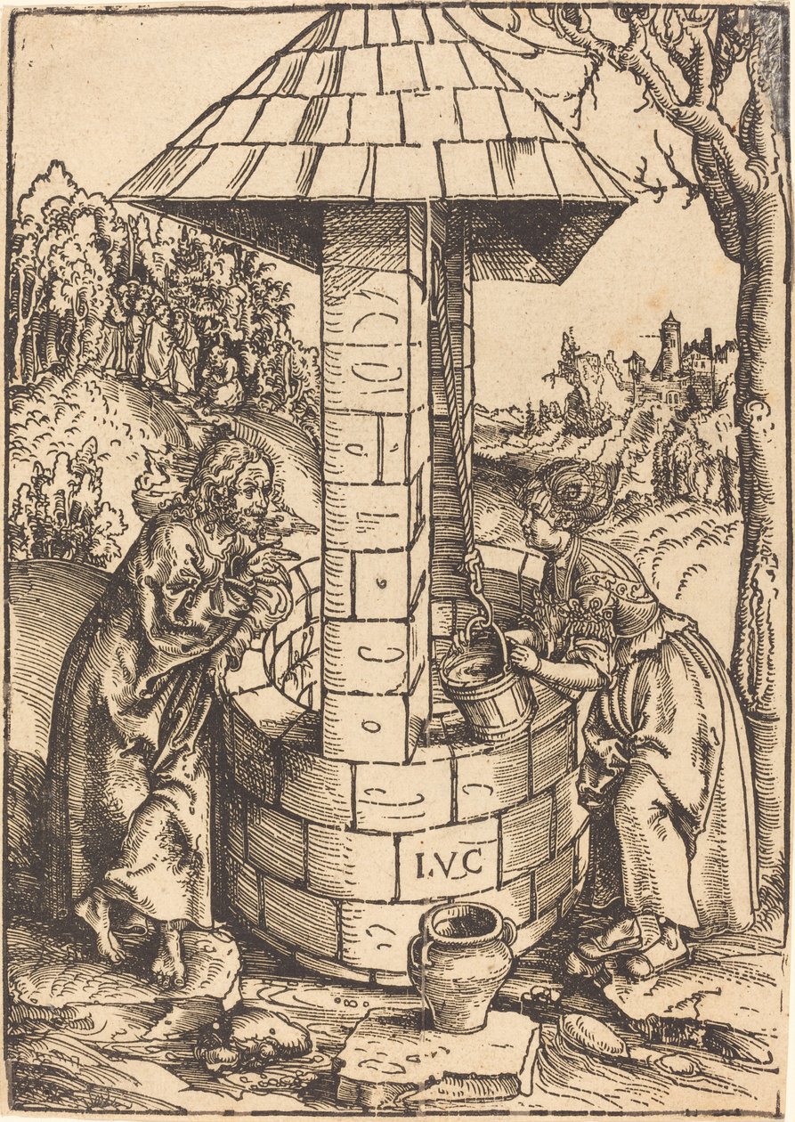 İsa ve Samiriyeli Kadın by Lucas Cranach the Elder