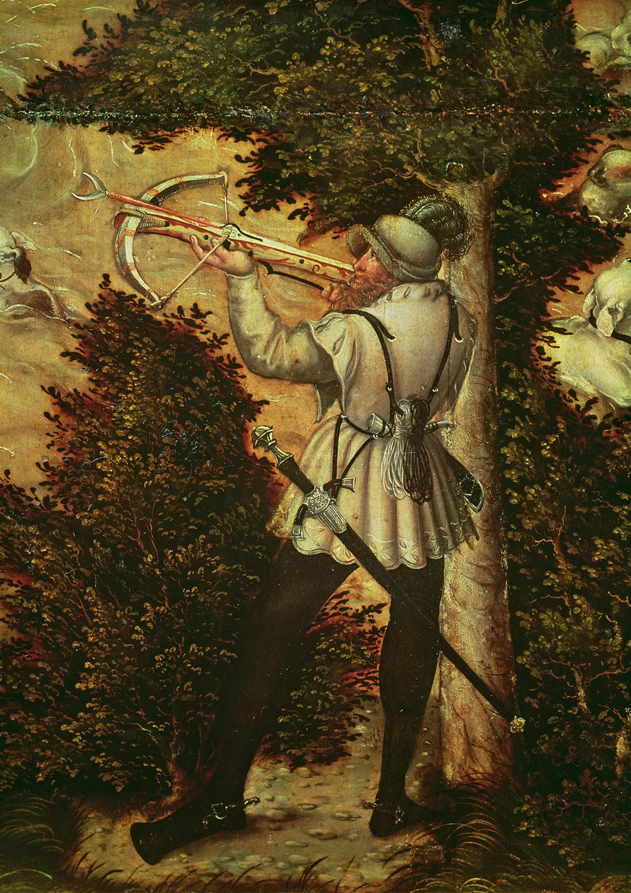 Crossbowman taking aim, detail of 