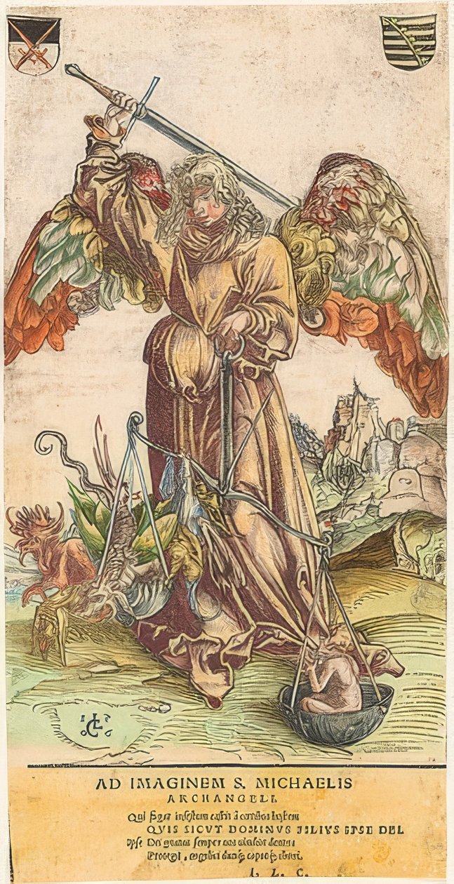 Bir ruh tartısı olarak Aziz Michael by Lucas Cranach the Elder