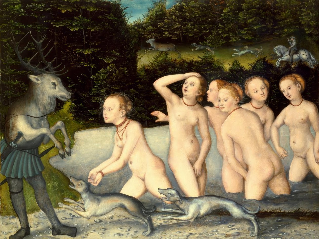 Diana ve Aktaeon by Lucas Cranach the Elder