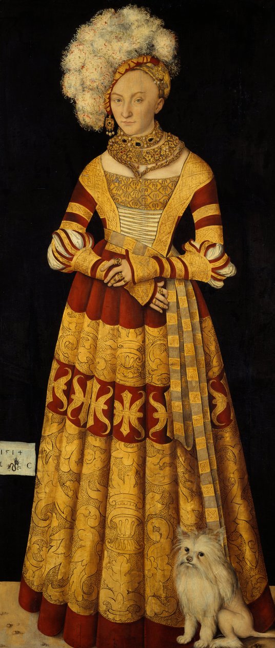 Mecklenburg Düşesi Catherine 1487-1561, 1514 by Lucas Cranach the Elder