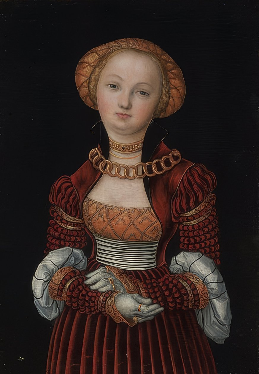 Kadın portresi. 1525 civarında by Lucas Cranach the Elder
