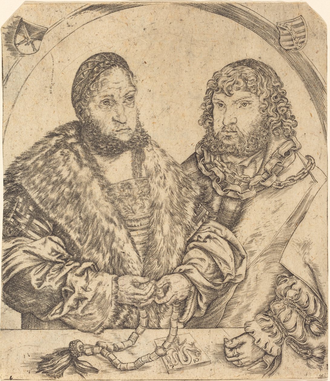 Bilge Frederick ve Saksonya Sabiti John by Lucas Cranach the Elder