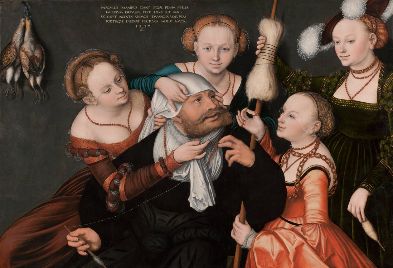 Herkül ve Omphale, 1537 by Lucas Cranach the Elder