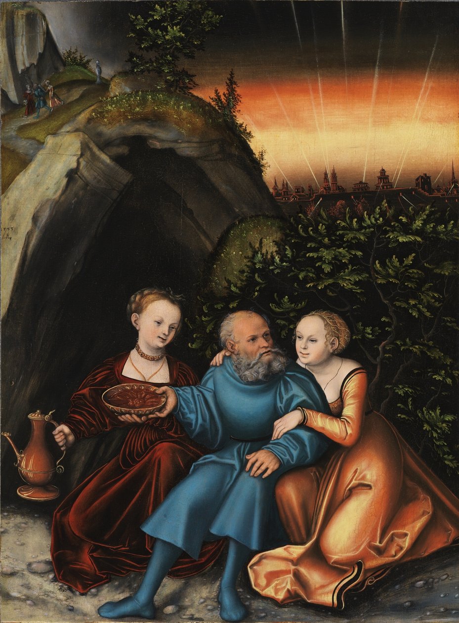 Lût ve Kızları by Lucas Cranach the Elder