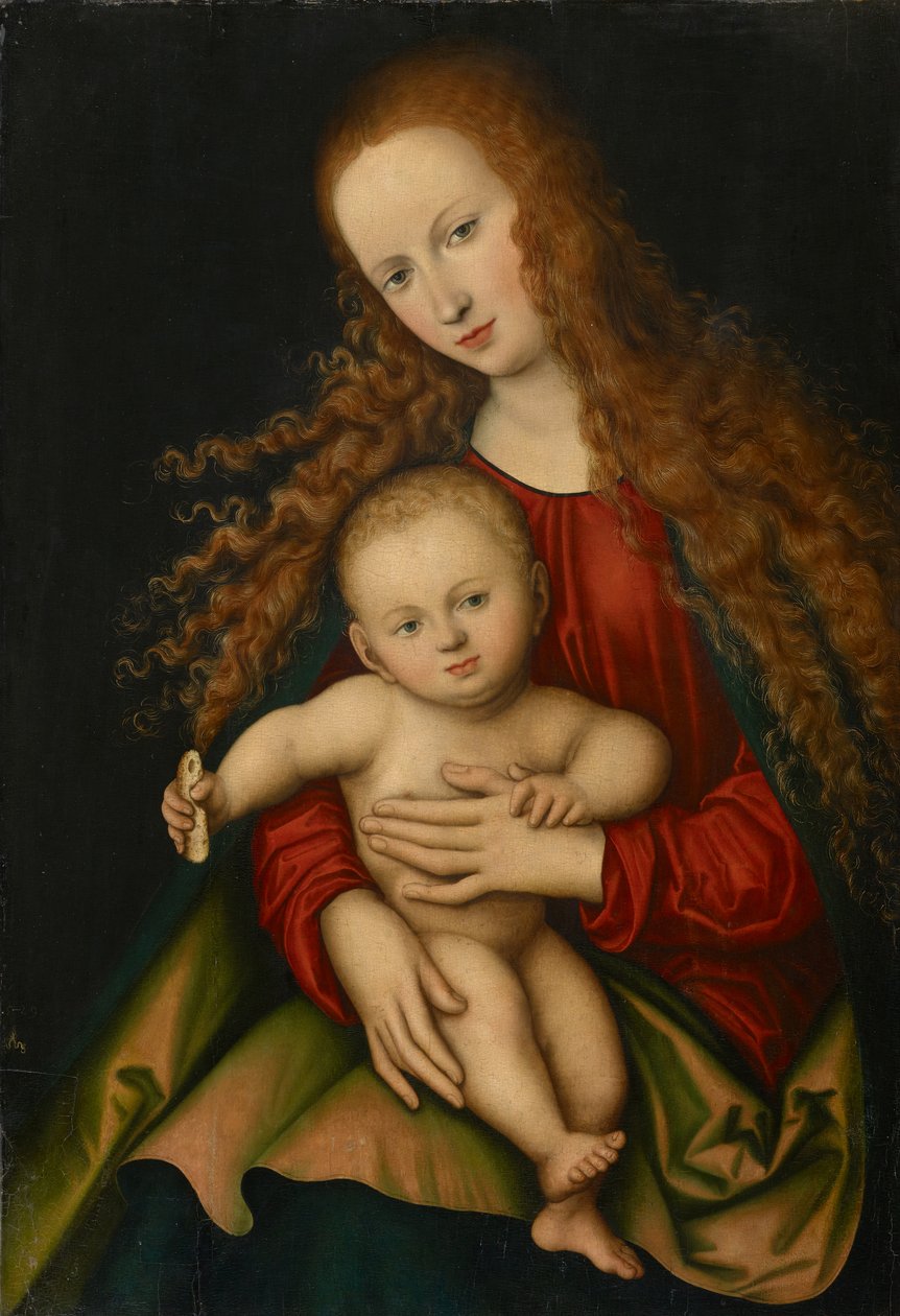 Madonna ve Çocuk, 1529. by Lucas Cranach the Elder