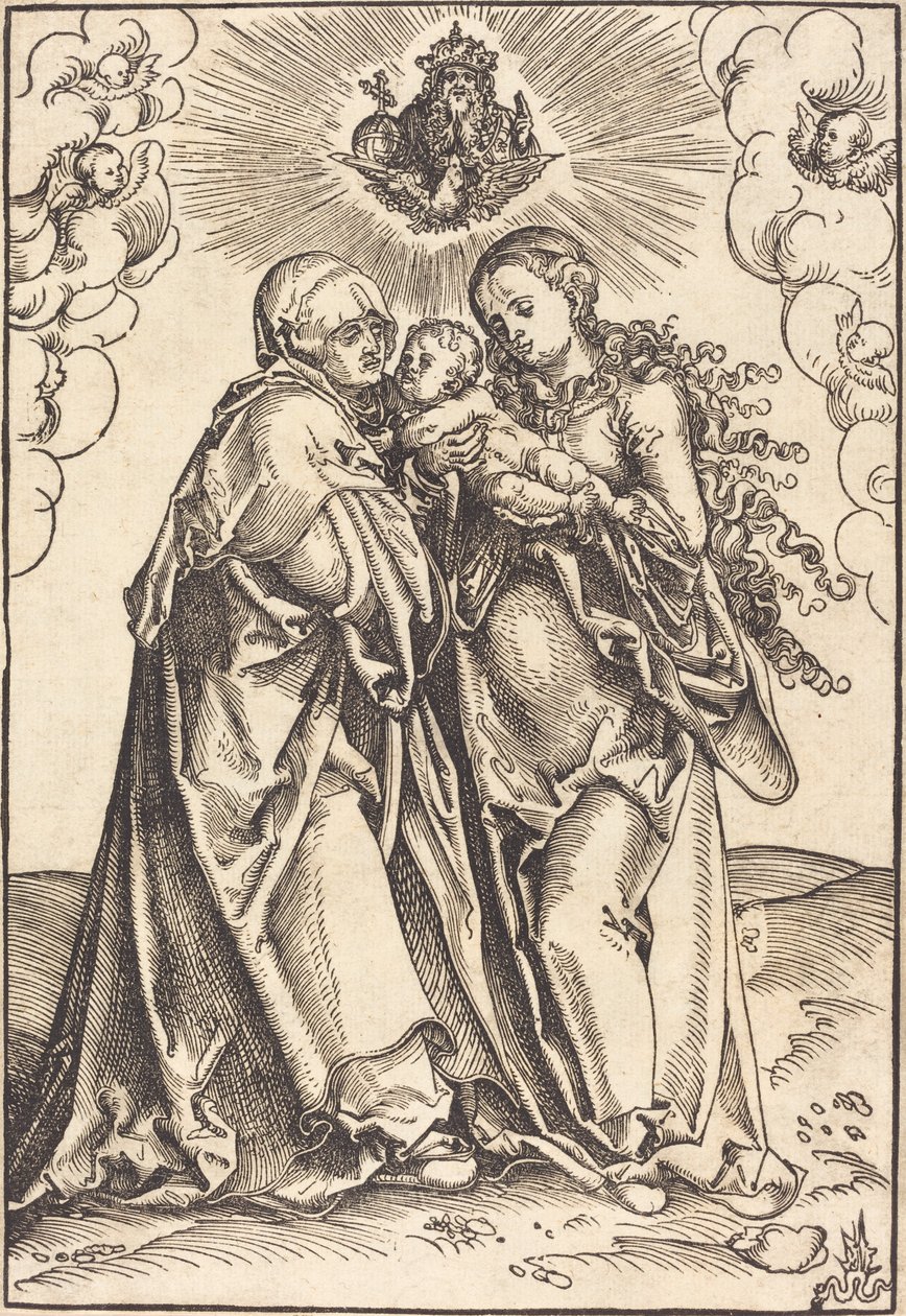 Aziz Anne ve Çocuklu Bakire by Lucas Cranach the Elder