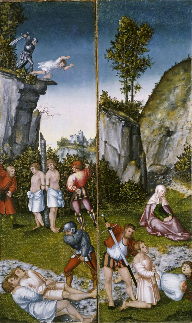 Aziz Felicitas yedi oğlunun şehadetinde by Lucas Cranach the Elder