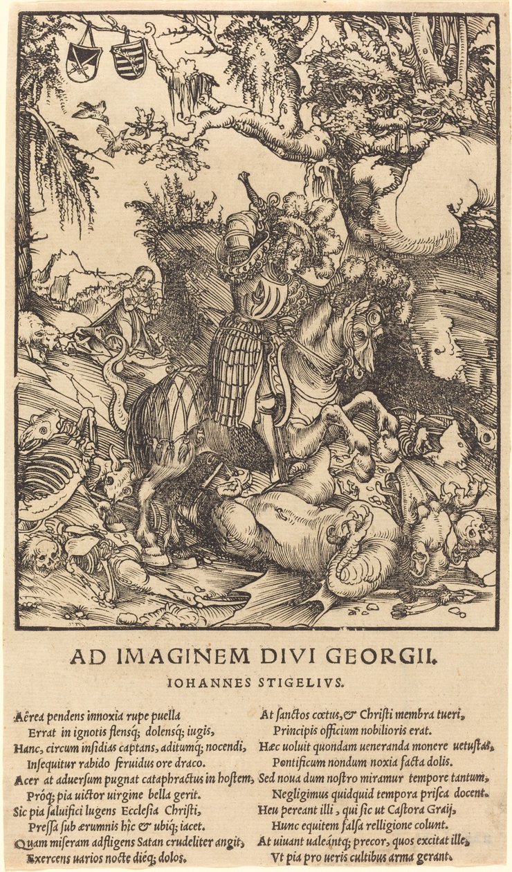 Aziz George ve Ejderha by Lucas Cranach the Elder