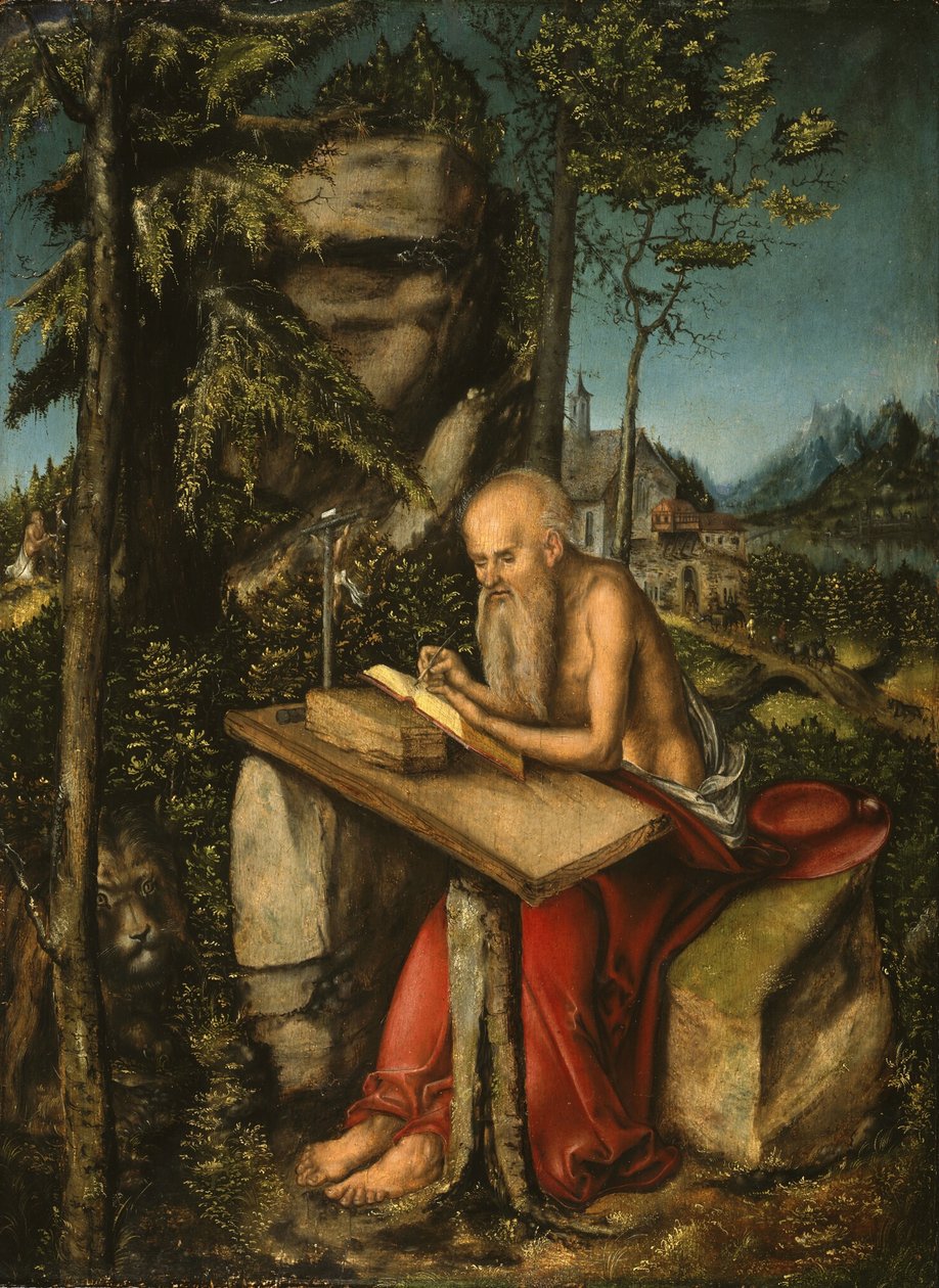 Kayalık Bir Manzarada Aziz Jerome by Lucas Cranach the Elder
