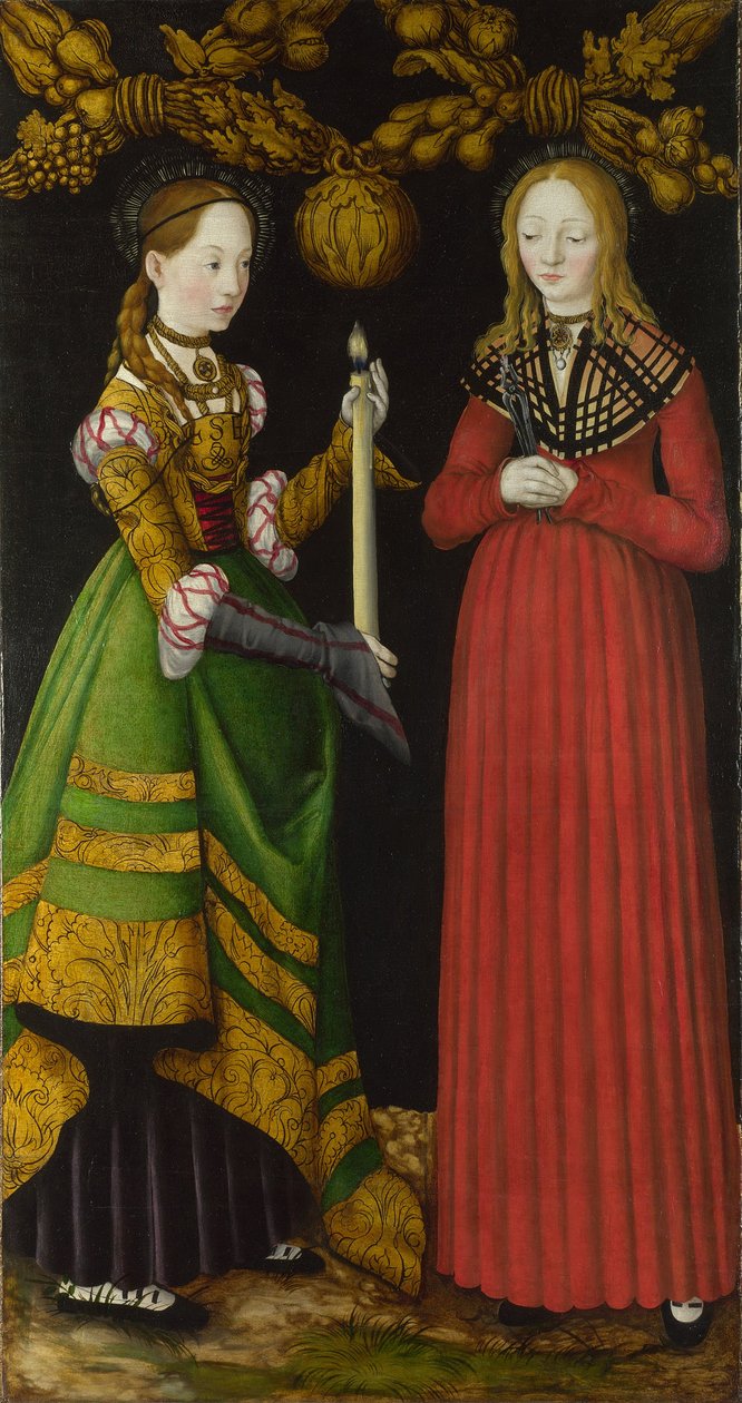 Aziz Genevieve ve Apollonia, 1506 by Lucas Cranach the Elder