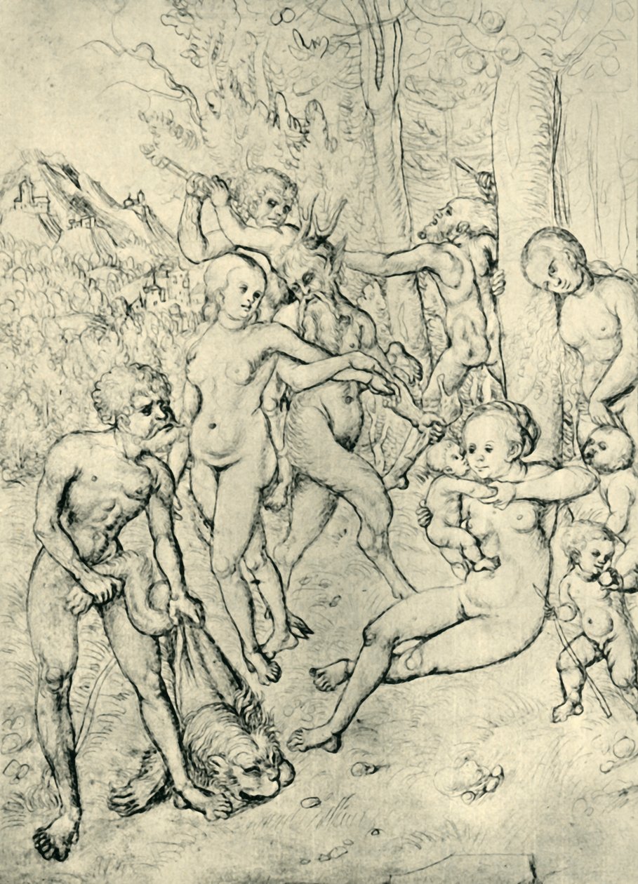 Satirler ve periler, 1520-1530, 1943. by Lucas Cranach the Elder