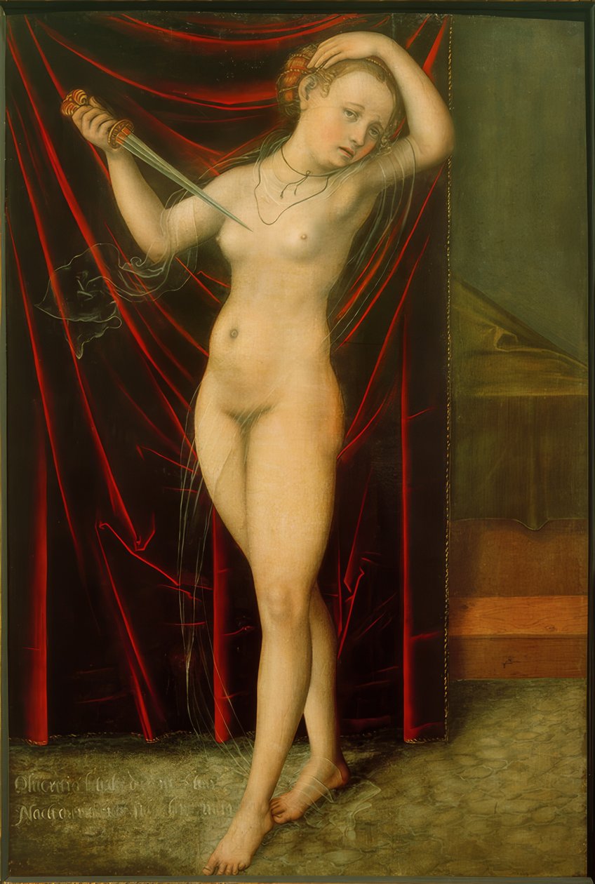 lucretia intihar by Lucas Cranach the Elder