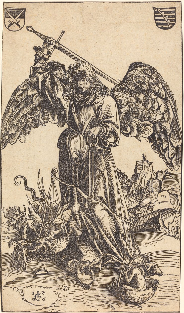 Başmelek Mikail Bir Ruhu Tartıyor by Lucas Cranach the Elder