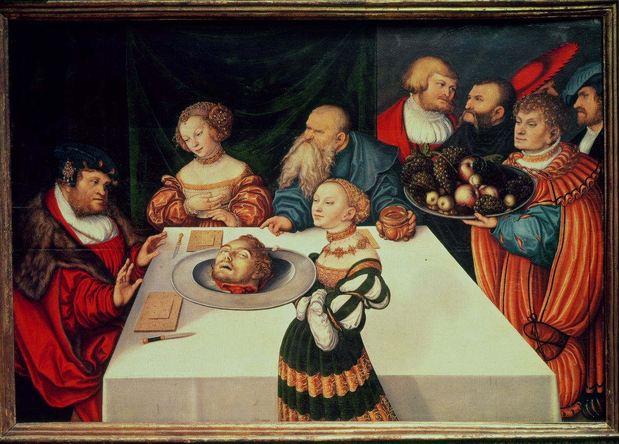 Herod Bayramı by Lucas Cranach the Elder