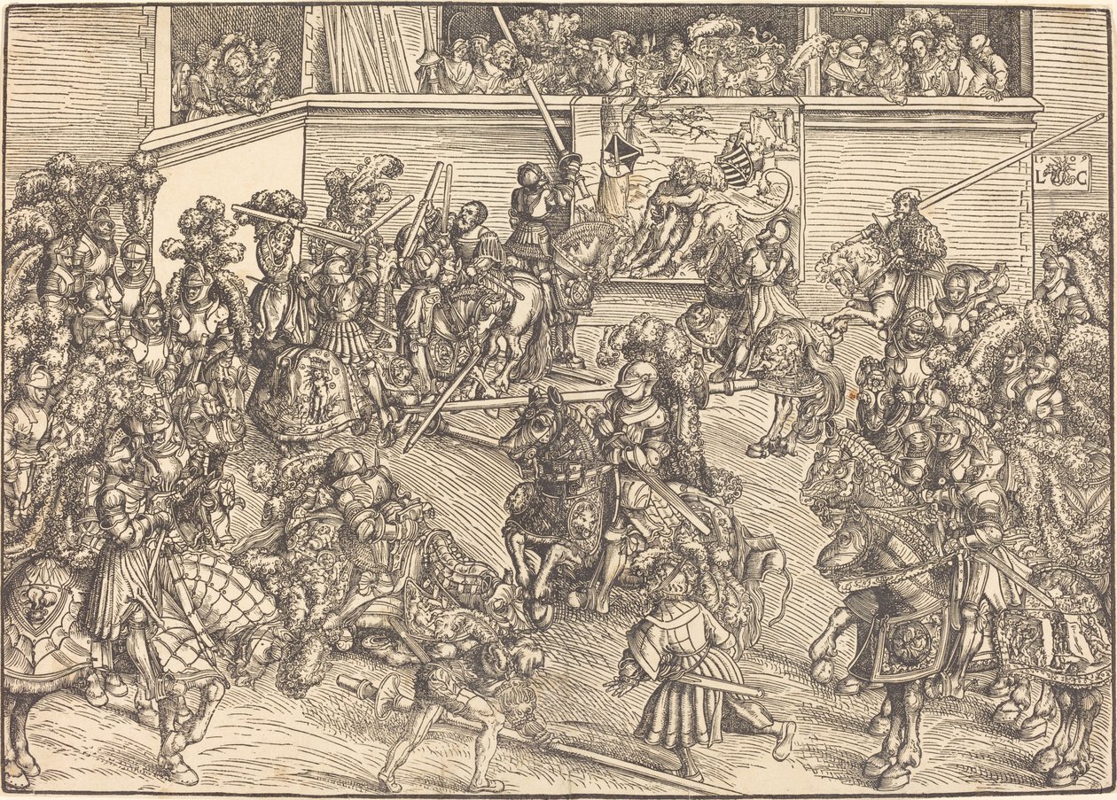 Samson ve Aslan Goblenli İkinci Turnuva by Lucas Cranach the Elder