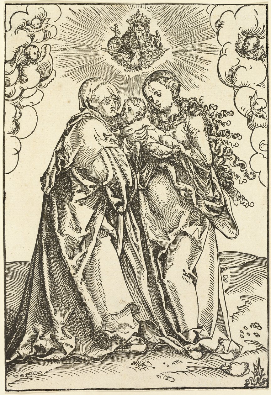 Bakire ve Çocuk ile Aziz Anne by Lucas Cranach the Elder