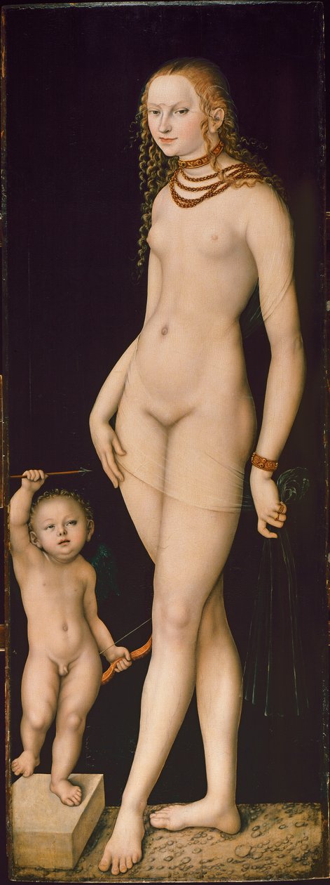 Venüs ve Aşk Tanrısı, yaklaşık 1530. by Lucas Cranach the Elder