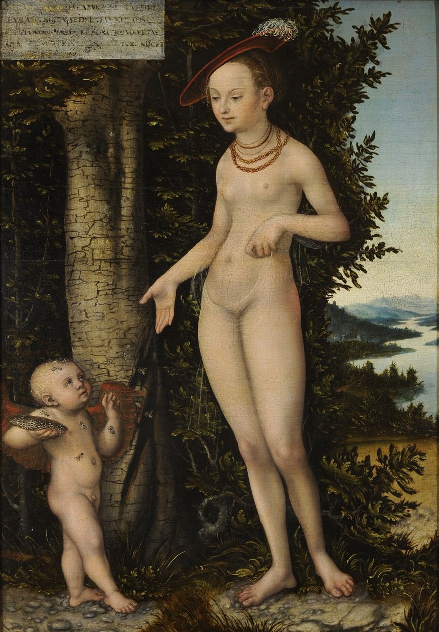 Bal Hırsızı Aşk Tanrısı ile Venüs by Lucas Cranach the Elder