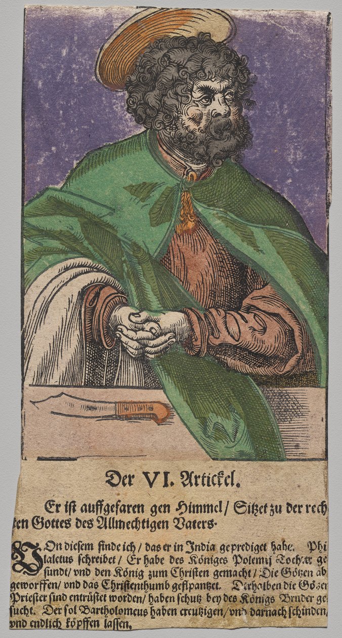 Mesih, Havariler ve Aziz Paul'den Bartholomew by Lucas Cranach the Elder, After