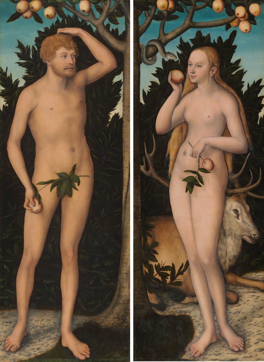 Adem ve Havva by Lucas Cranach the Younger