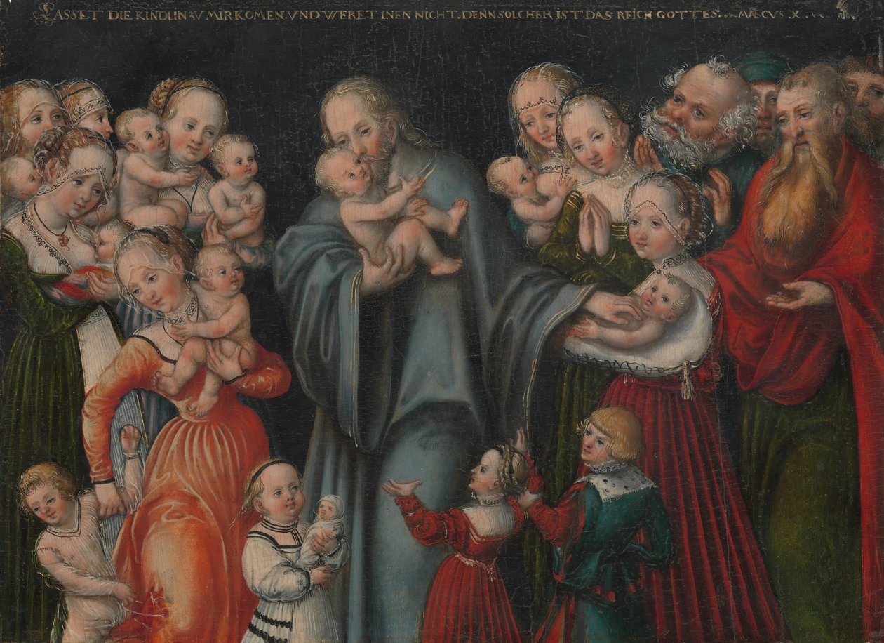 Mesih Çocukları Blessing, ca. 1545-50. by Lucas Cranach the Younger