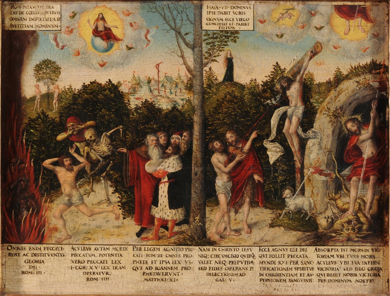 Hukuk ve Grace by Lucas Cranach the Younger