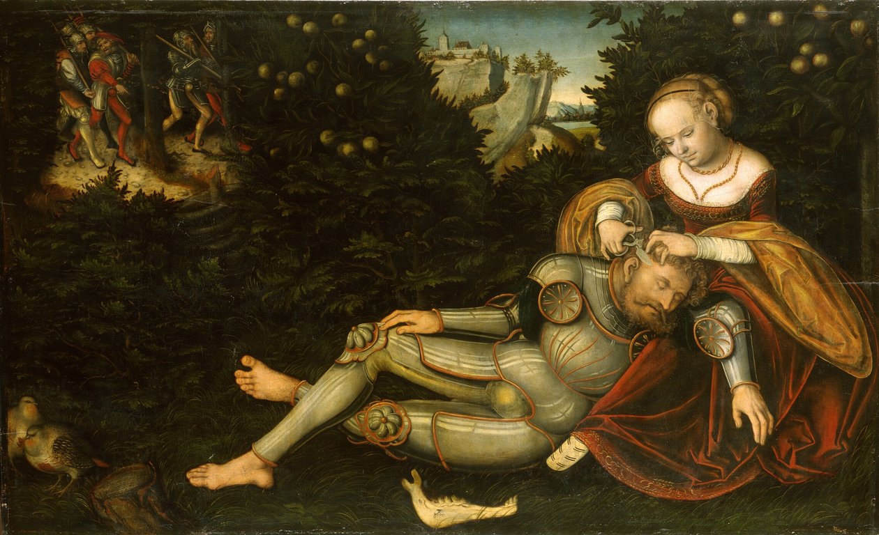 Samson ve Delilah by Lucas Cranach the Younger