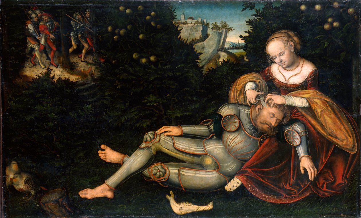 Samson ve Delilah by Lucas Cranach the Younger