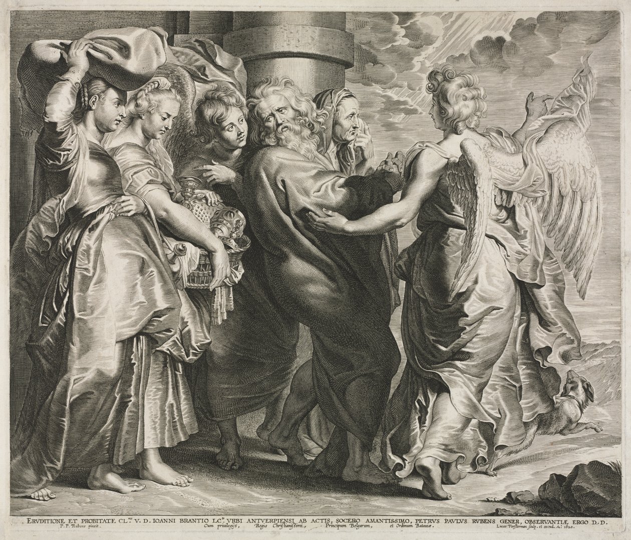 Lût ve Ailesi Sodom'dan Ayrılıyor by Lucas Emil Vorsterman