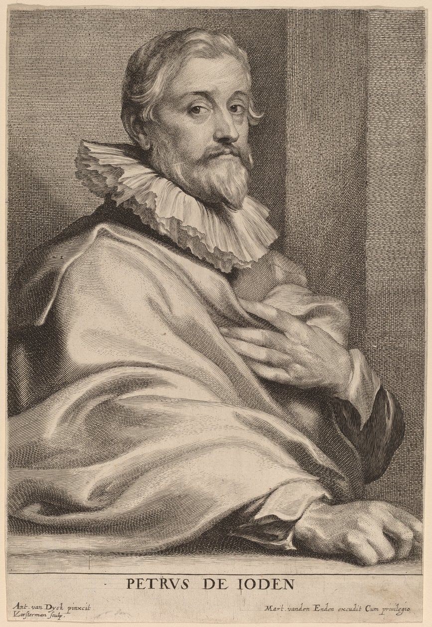 Yaşlı Pieter de Jode by Lucas Emil Vorsterman after Sir Anthony van Dyck