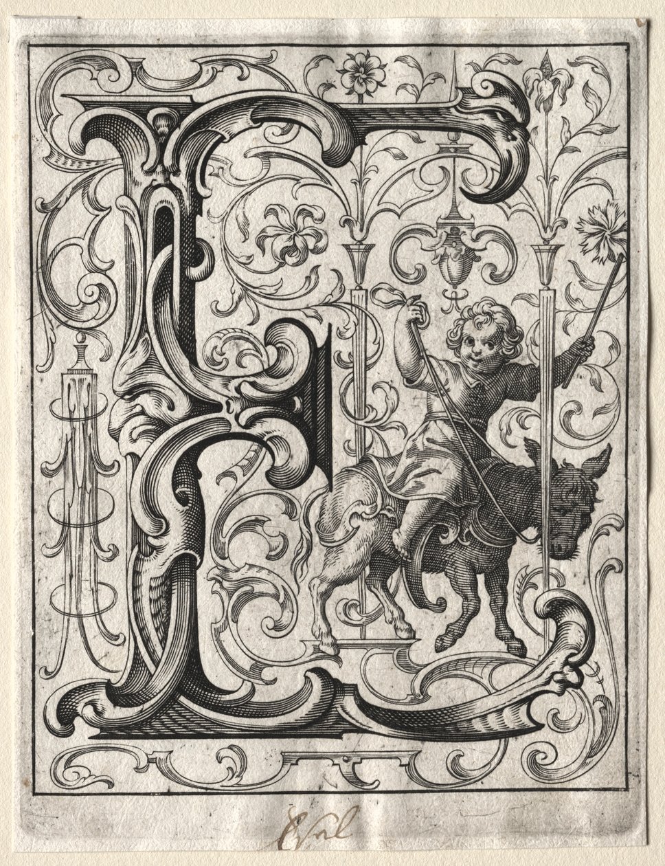 Yeni ABC Kitapçığı: E, 1627. by Lucas Kilian