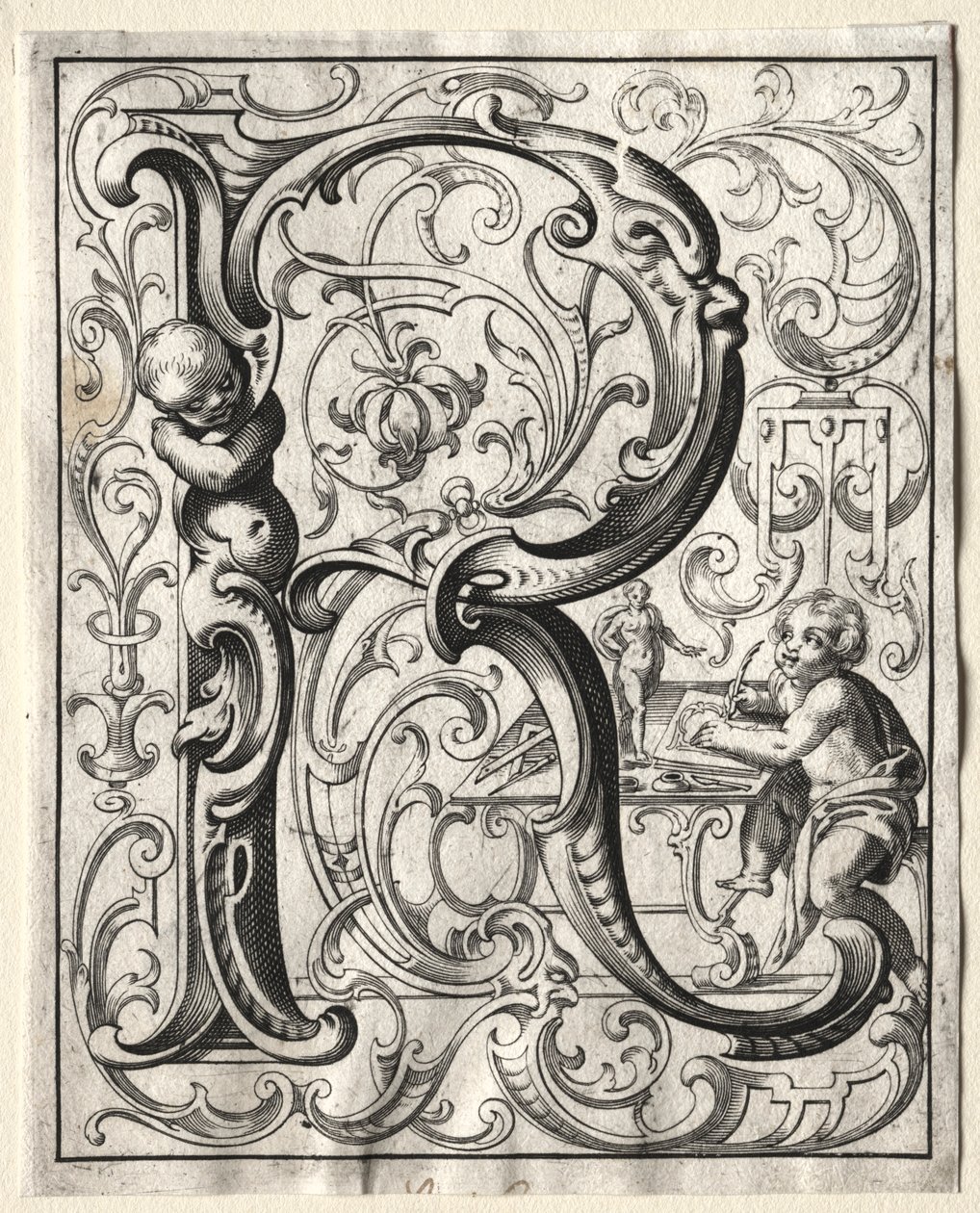Yeni ABC Kitapçığı: R, 1627. by Lucas Kilian