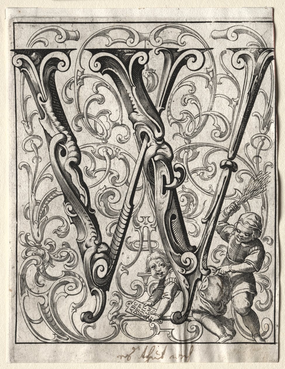 Yeni ABC Kitapçığı: W, 1627. by Lucas Kilian