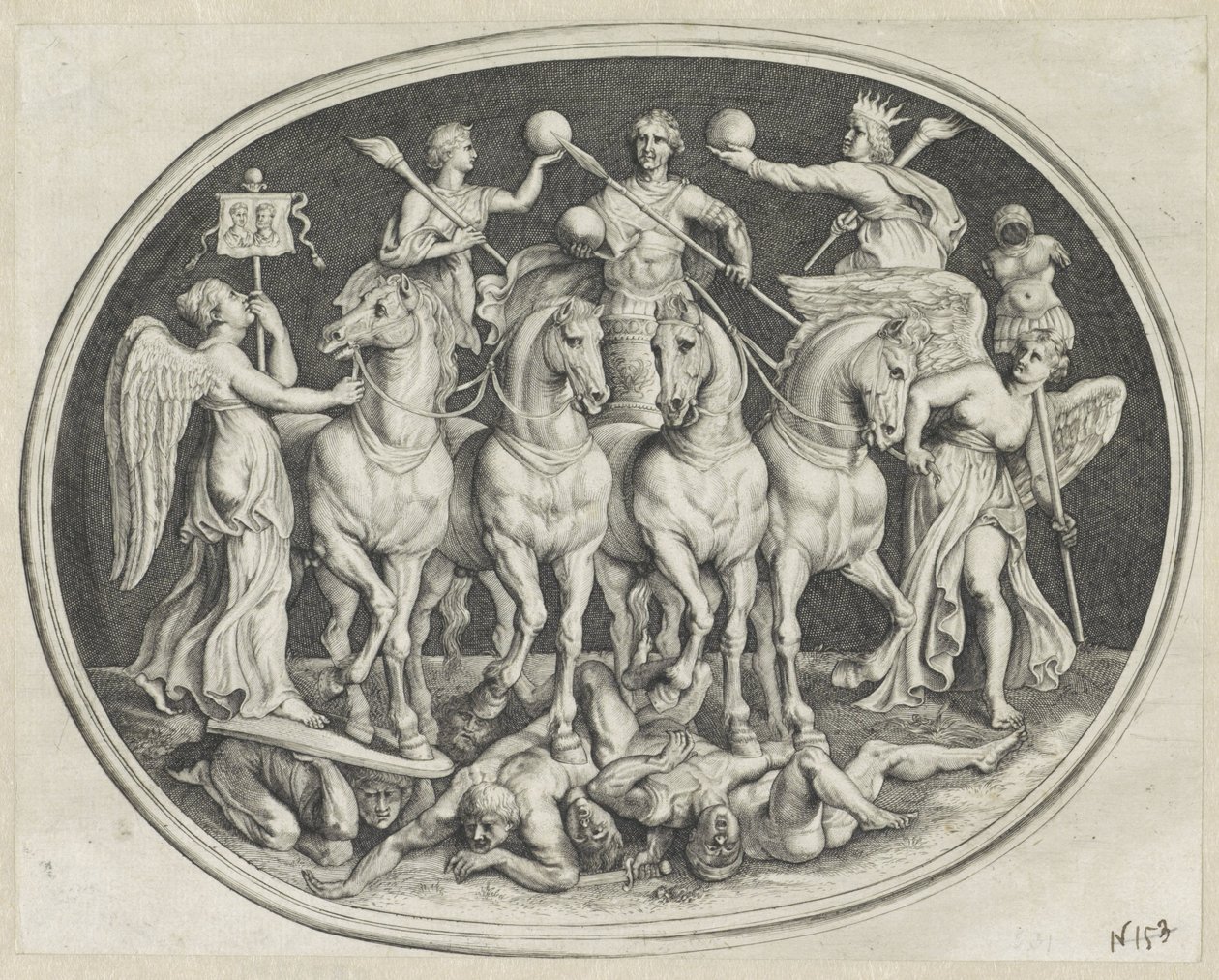 Allegorische zafer van keizer Licinius Varie Figueri de Agati Antique (seri başlığı) by Lucas Vorsterman (I)