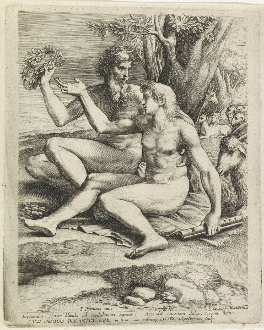 Genç ve yaşlı bir keçi çobanı by Lucas Vorsterman (I)