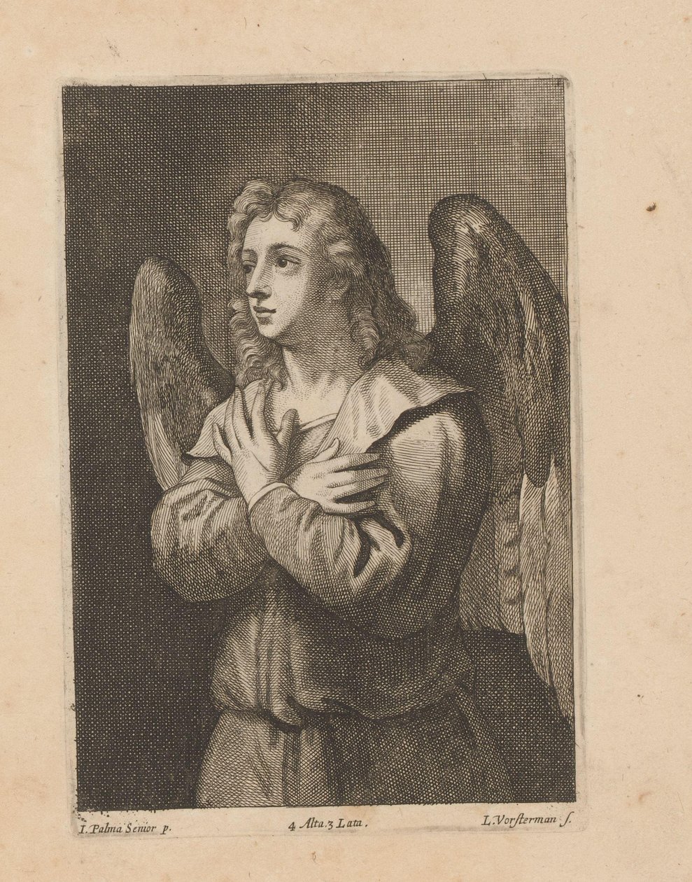 Katlanmış ellerle melek by Lucas Vorsterman (II)