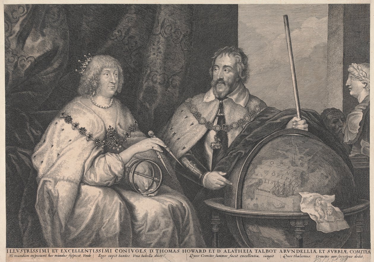 Thomas Howard, 21. Arundel Kontu ve Alethea Howard (kızlık soyadı Talbot), 13. Barones Furnival, Arundel Kontesi by Lucas Vorsterman