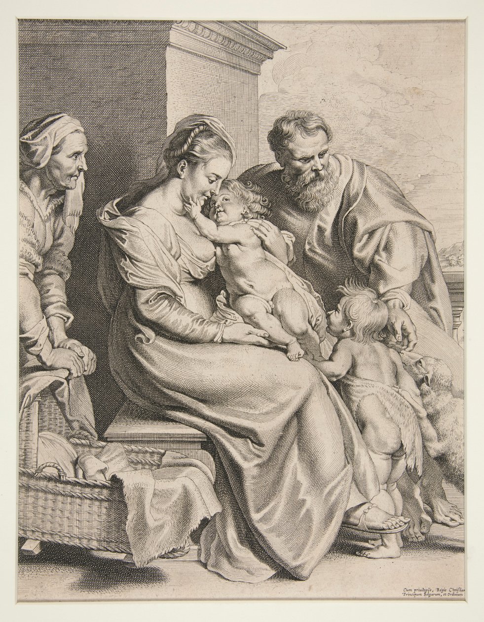 Aziz John ile Kutsal Aile by Lucas Vorsterman the Elder