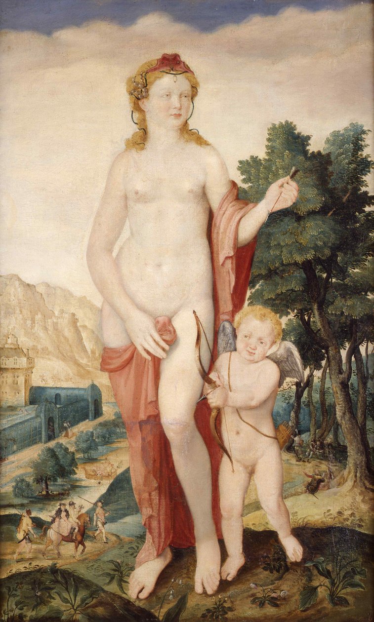 Venüs ve Amor, 16. yüzyılın ikinci yarısı.. by Lucas de Heere