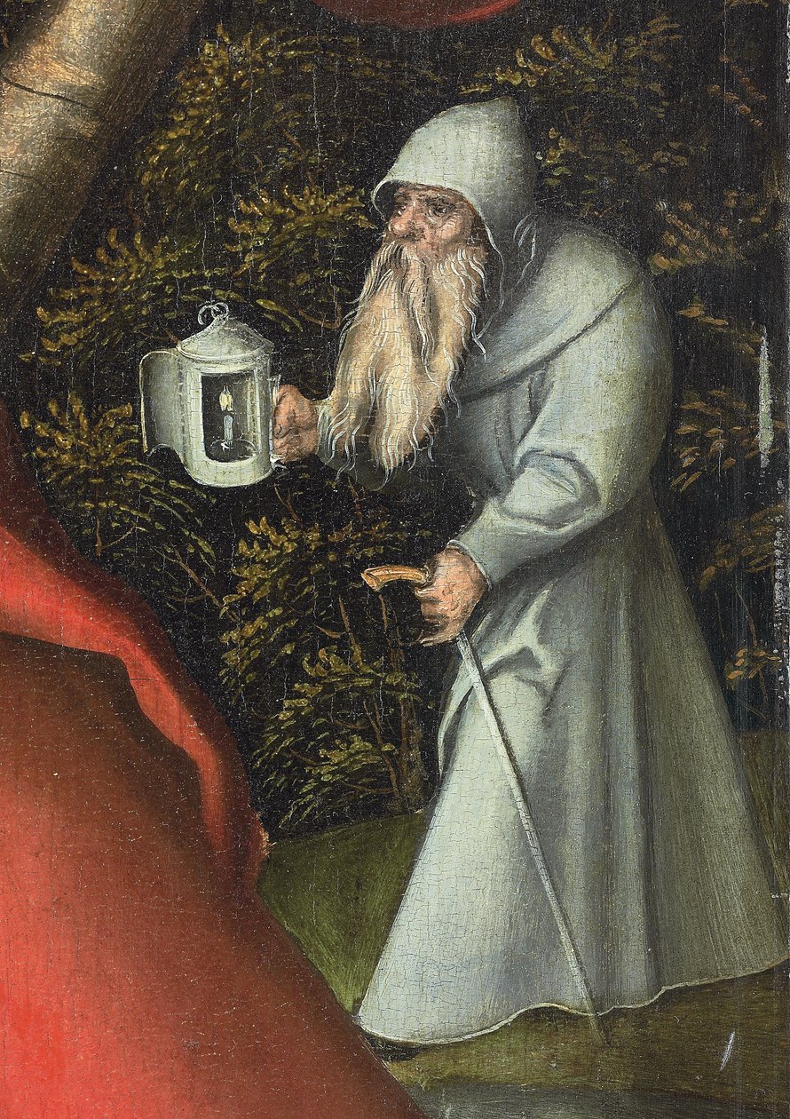 İsa Çocuğunu taşıyan Aziz Christopher (panelde yağlı boya) by Lucas the Elder (workshop of) Cranach