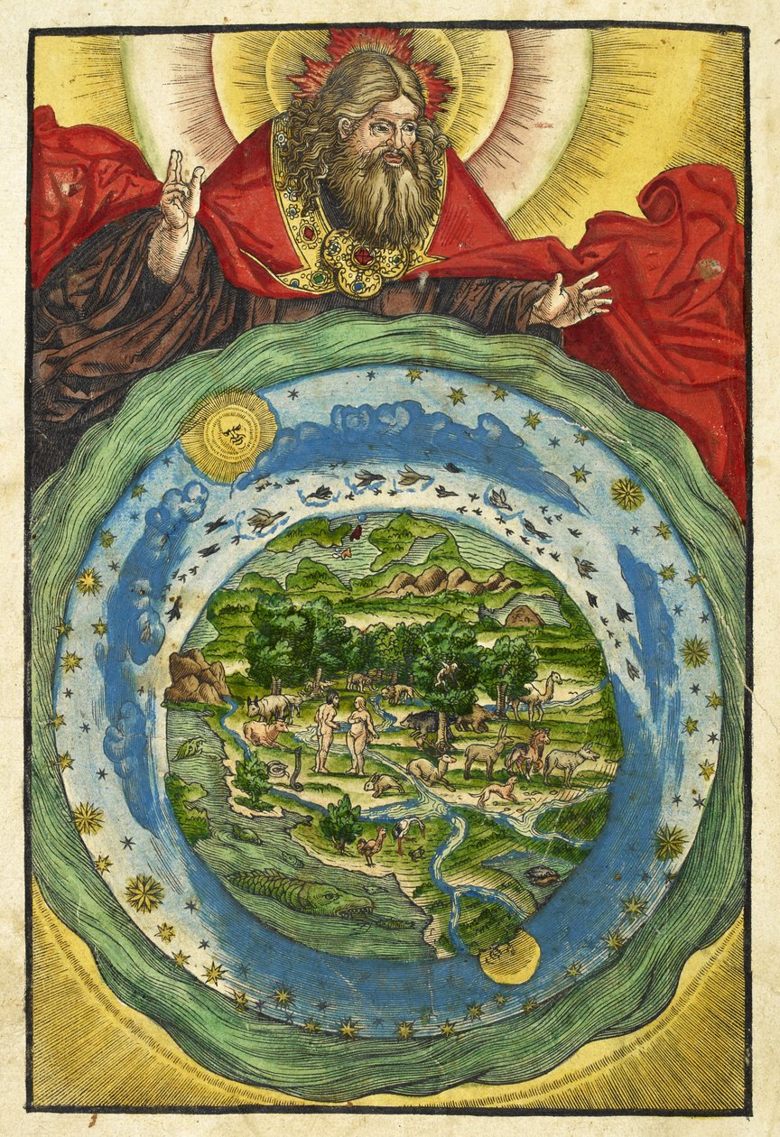 Cennet Bahçesi'nin bir gravürü - Biblia'dan, yani Kutsal Yazıların tamamı Almanca'dan. mart Luth."" Wittemberg: Hans Lufft tarafından basılmıştır. by Lucas the Elder Cranach