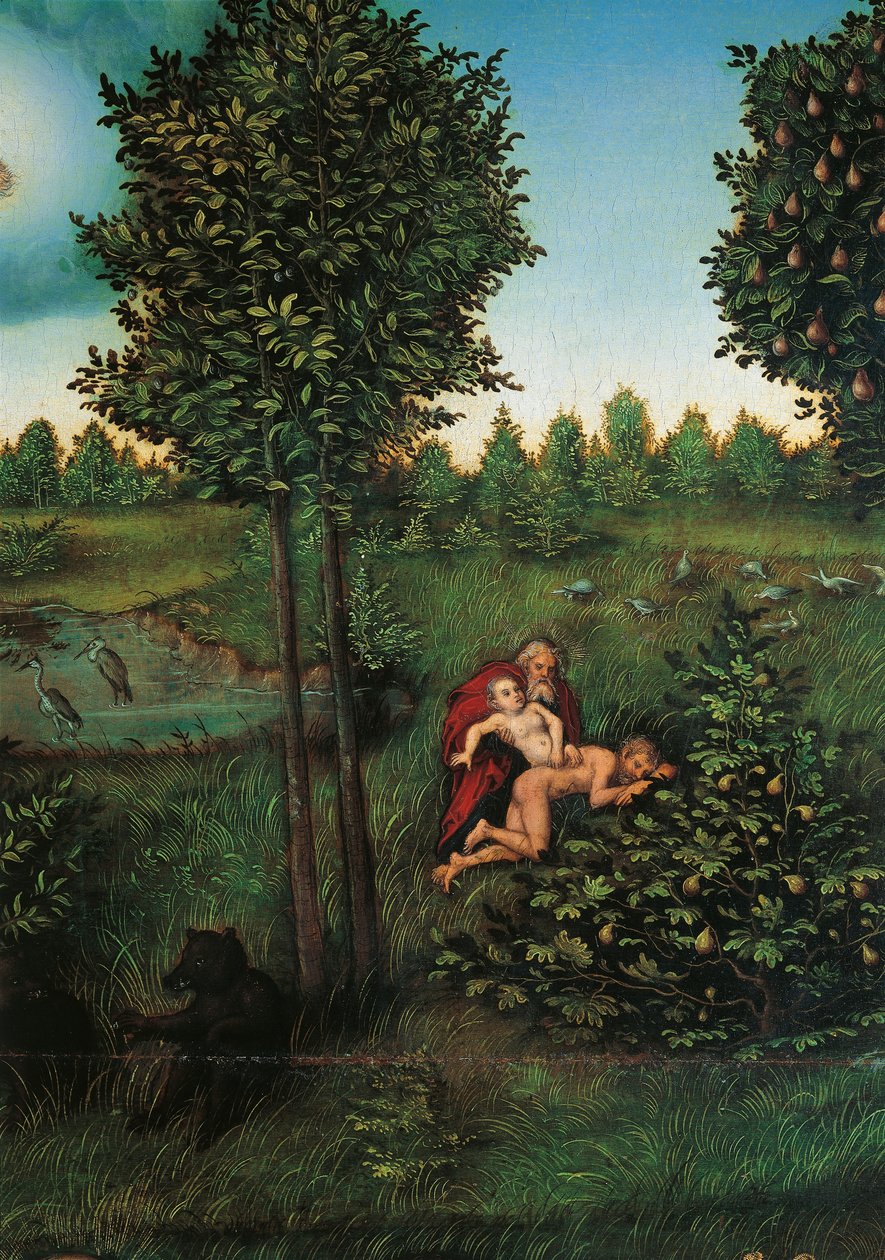Cennetten Detay, c.1530 (panelde yağlı boya) by Lucas the Elder Cranach