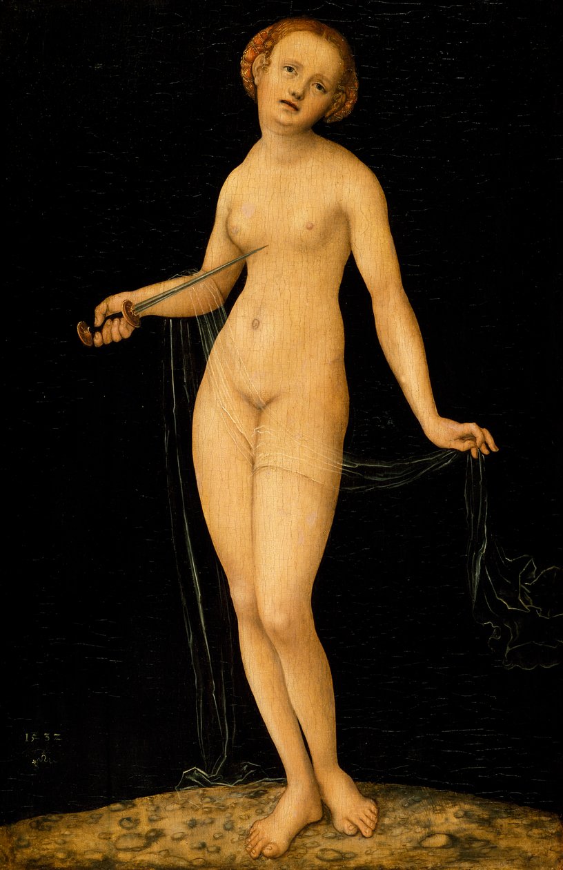 Lucretia, Yaşlı Lucas Cranach (1472-1553) by Lucas the Elder Cranach