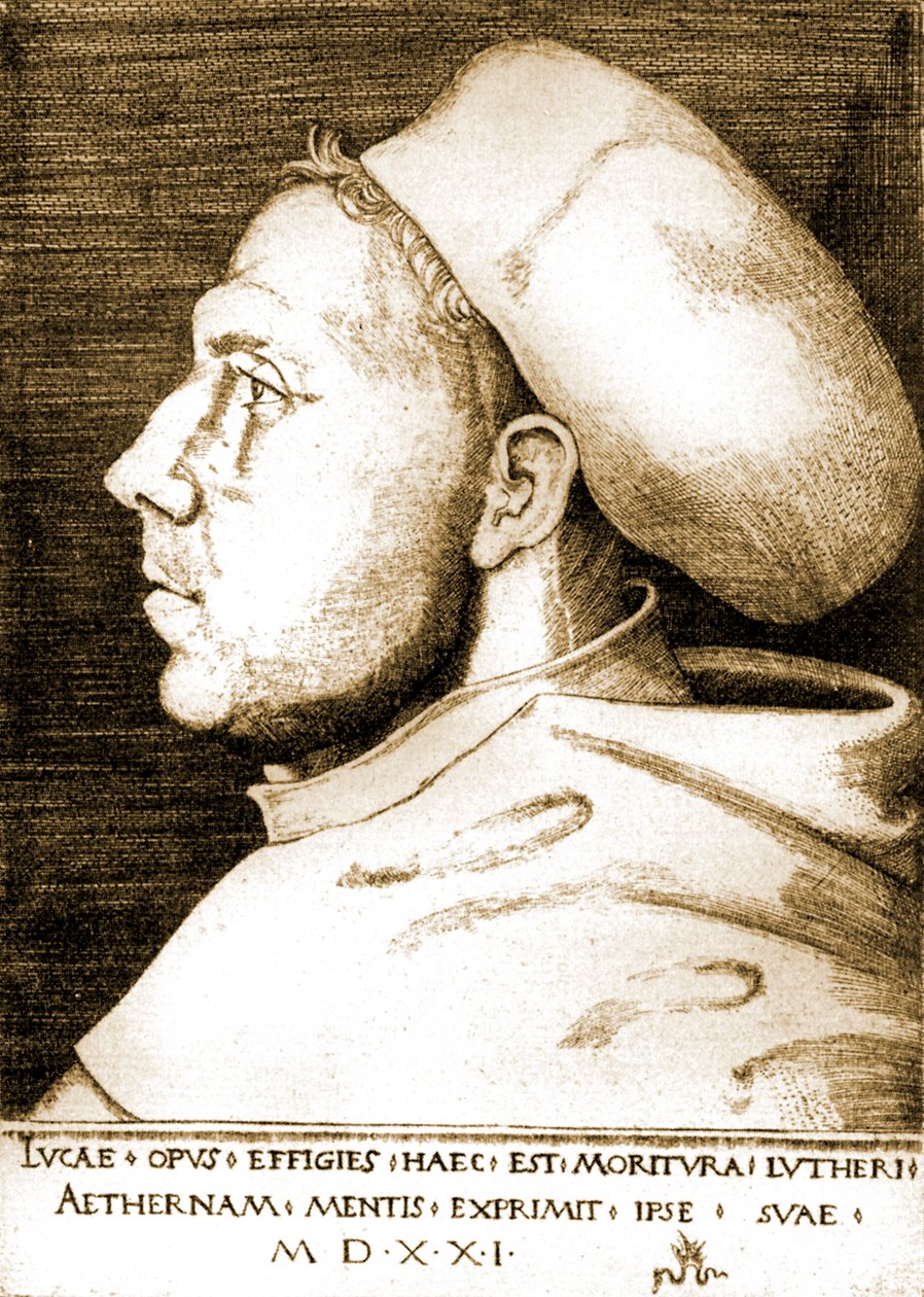 Bir keşiş olarak Martin Luther by Lucas the Elder Cranach