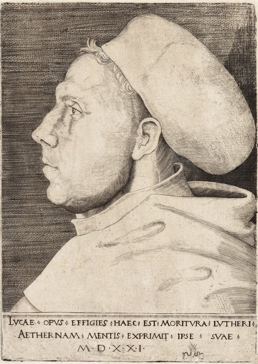 Martin Luther bir Augustinerinnen Rahip olarak Lucas Cranach the Elder 1521 by Lucas the Elder Cranach