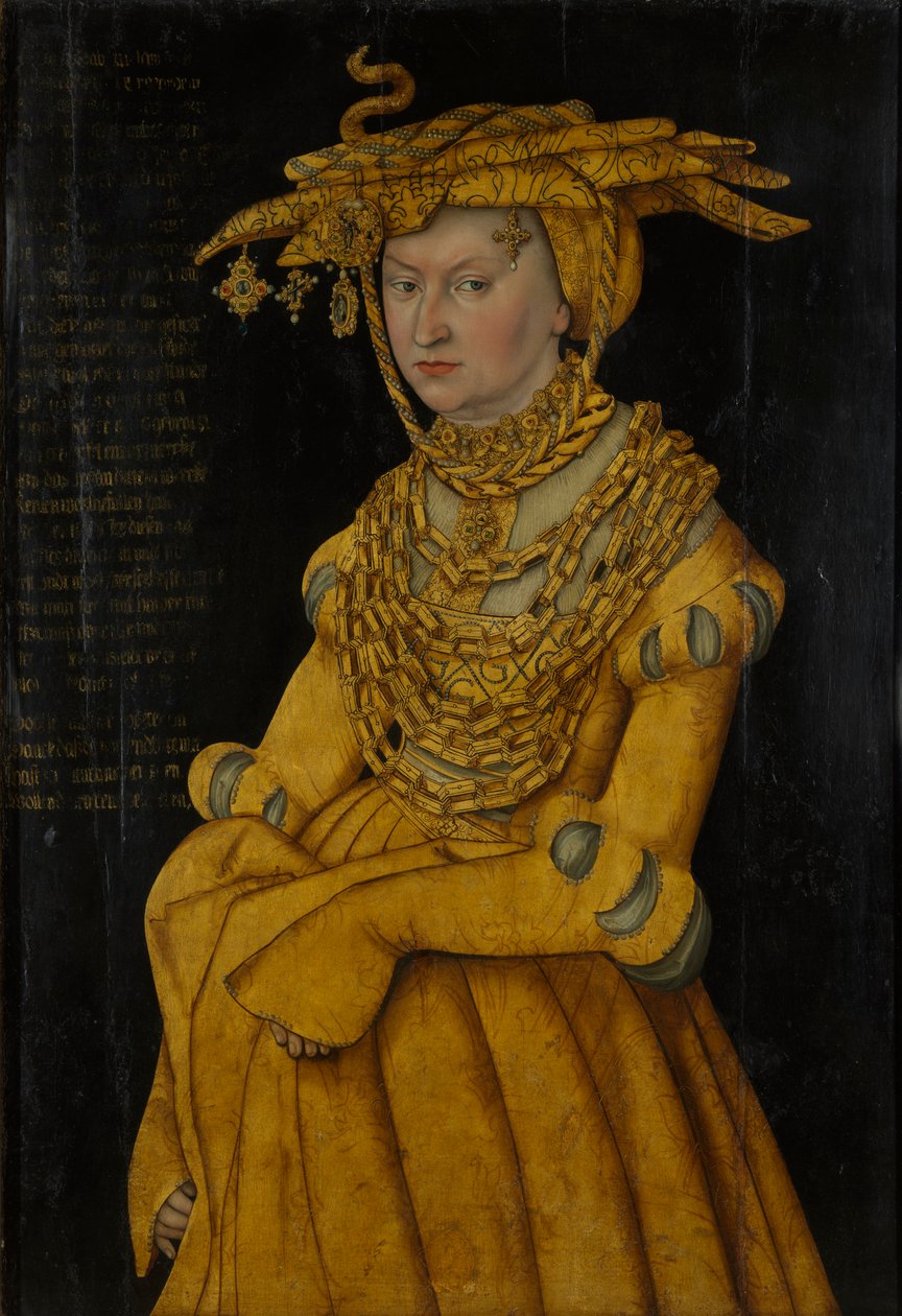 Saksonya Düşesi Eşi Mecklenburglu Catherine'in Portresi (1487-1561) by Lucas the Elder Cranach
