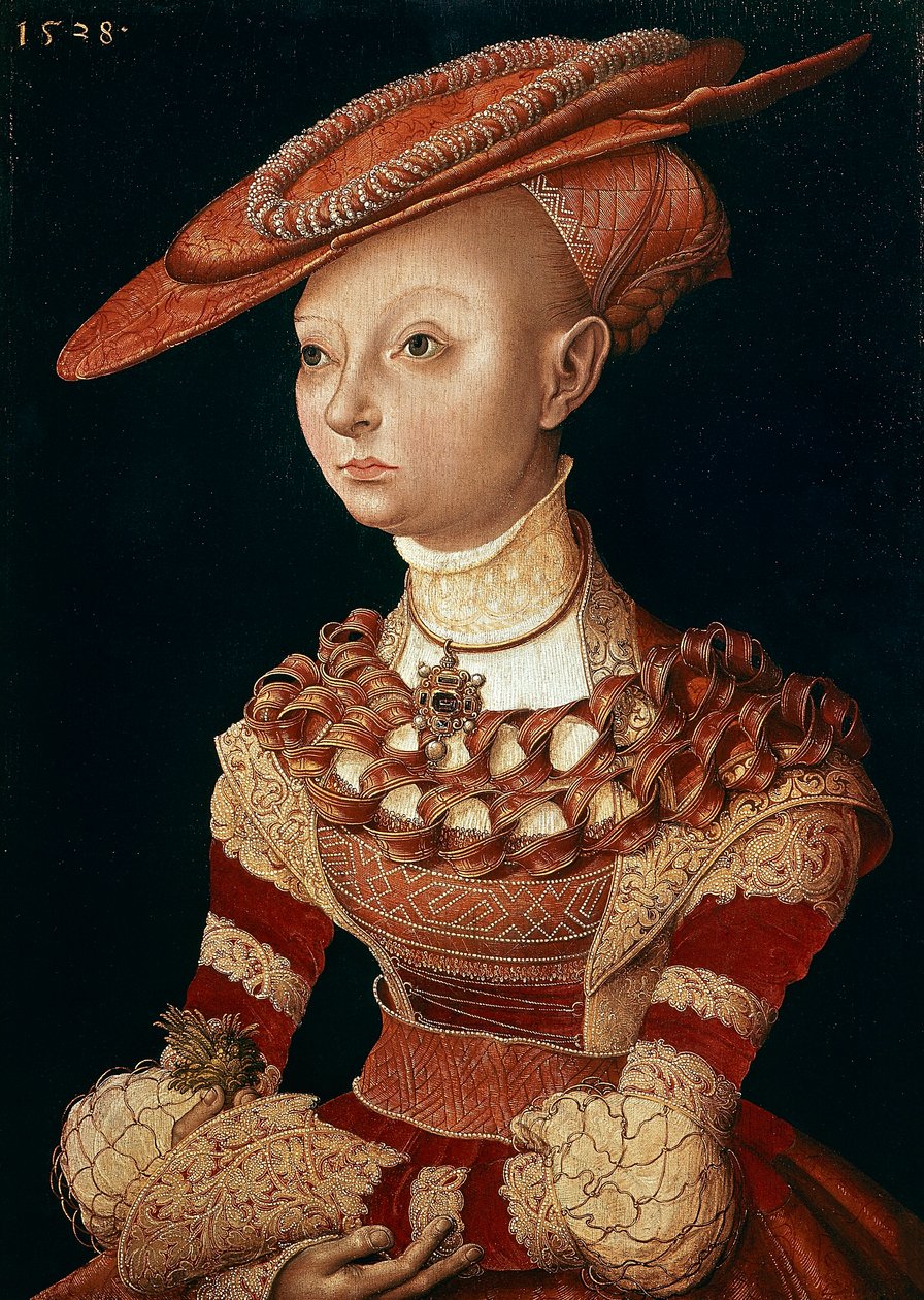 Bayan Portresi, Lucas Cranach Elder (1472-1553) by Lucas the Elder Cranach